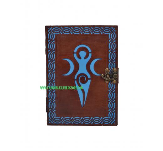 Antique New tool Cut Work Antique Handmade Mother Goddess Leather Journal Notebook 120 Pages Blank Unlined Paper Notebook & Sketchbook